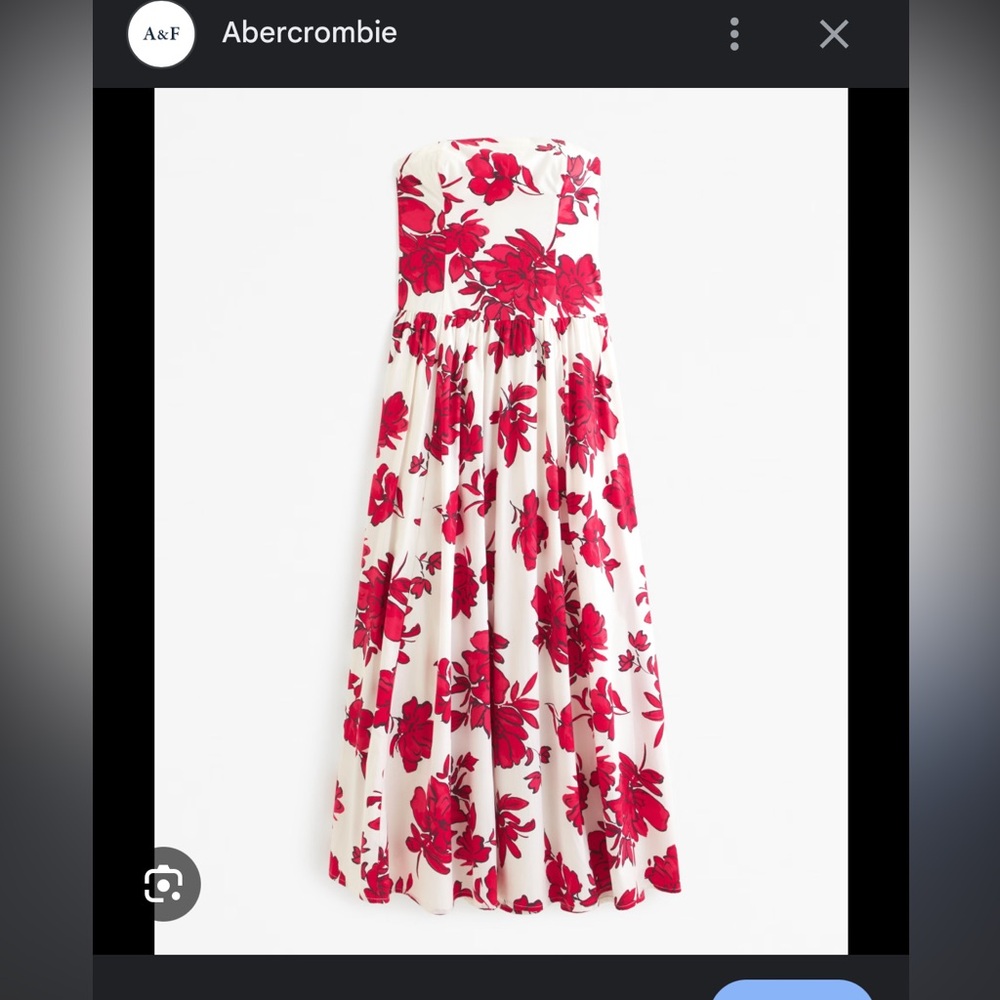 NWT Abercrombie Drop Waist Strapless Maxi